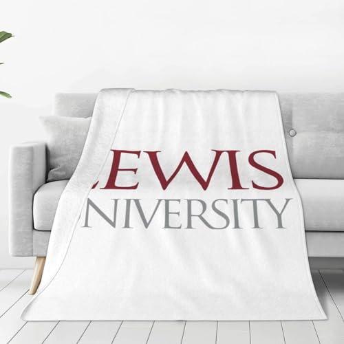 XRPUONG Lewis A University Fleece Blanket, Very Soft Microfiber Flannel Blanket for Couch Warm and Cozy for All Seasons
