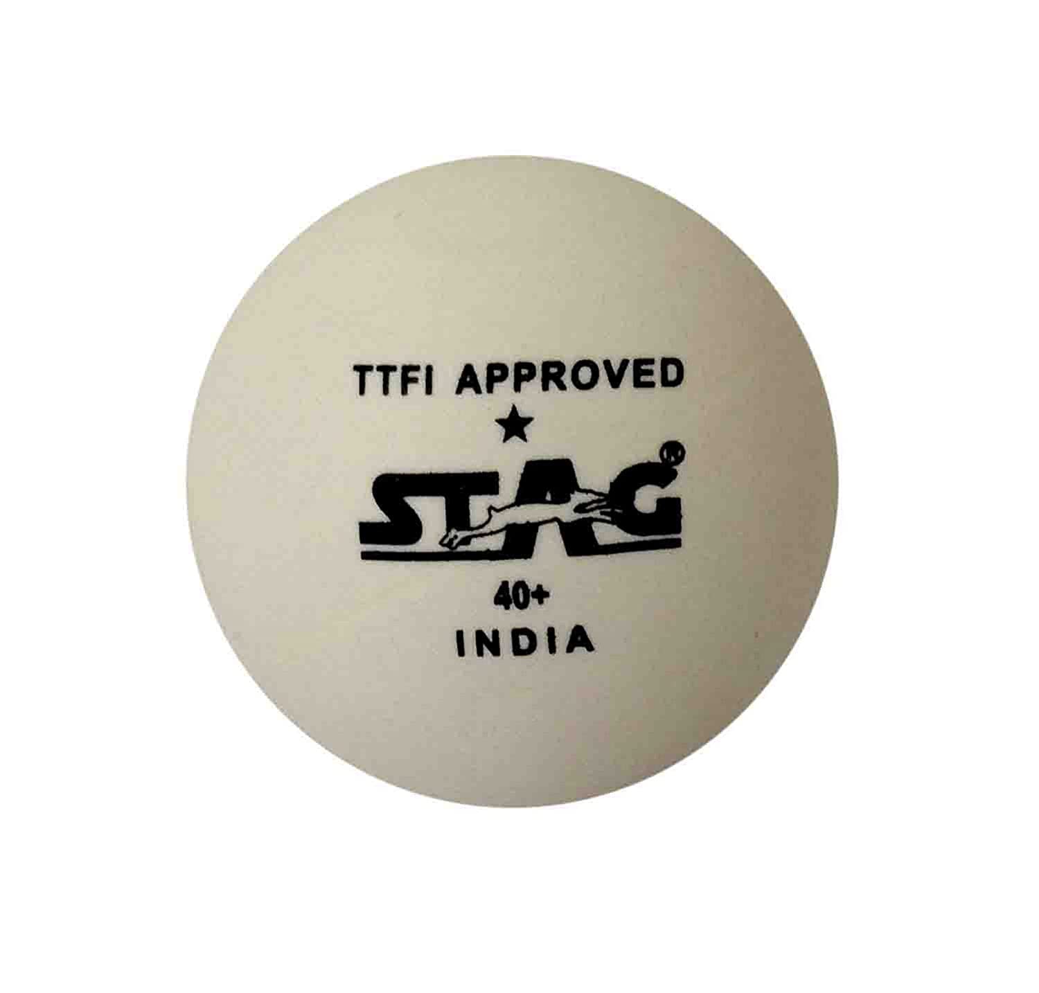 Stag Performance 1 Star White Table Tennis (T.T) Balls| Advanced 40+mm Ping Pong Balls for Training, Tournaments and Recreational Play| Durable for Indoor/Outdoor Game - Pack of 6-image-36