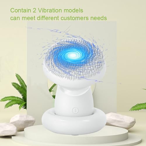 Esfoliante Facial Elétrico, Escova de Limpeza Facial de Silicone, Massagem Recarregável 4 Modos, IPX