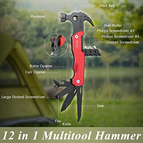 RoverTac Gifts for Men Dad Him, Mens Gifts Dad Gifts Father\'s Day Gifts from Daughter Son, Unique Gift Ideas for Birthday Valentine Anniversary Christmas for Men Dad Grandpa, 12-in-1 Camping Multitool