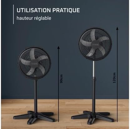 Rowenta Turbo Essential, Ventilatore a Piantana,3 Velocità, Potente, Design Durevole, Elevata Efficienza Energetica, Silenzioso, VU311 - Immagine 3