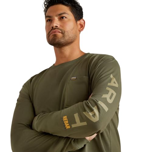 Ariat Men's Rebar Cotton Strong Standard Logo Pocket T-Shirt4