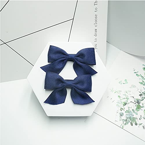 40Pieces Boutique Cotton Grosgrain Ribbon Pinwheel 3" Hair Bows Alligator Clips Fully Lined Hair Accessories For Babies Toddlers Teens Gifts In Pairs #TOP6