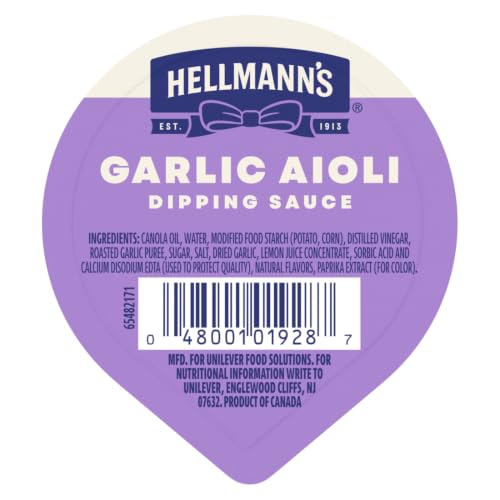 Hellmann's Garlic Aioli Dipping Sauce Cups, 1 Oz, 108 Pack