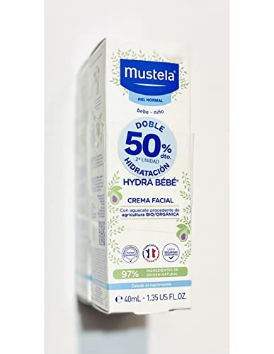 Crema Facial Para El Bebe, Mustela. Promoción Especial 50 De Descuento En La 2 Unidad. 2x40 Ml Bebe