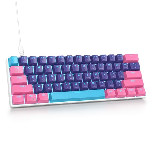 Clavier de jeu mécanique 60% anti-ghosting rétroéclairé RVB Windows PC