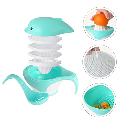 Abaodam tigela de moagem ginástica infantil de madeira mini animais de resina talheres moedor de sup