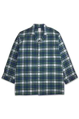 Brooks Brothers Mens Flannel Cotton Two Piece Pajama Shirt and Elast Pants Lounge Set,2