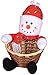 Candy Storage Kosz Ozdoby Święty Mikołaj Christmas Decoration Decoration Decoration Children Gifts (Color : Christmas snowman)