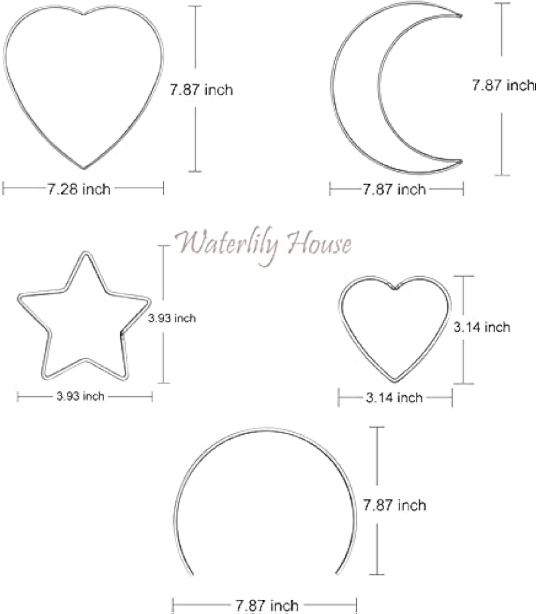 14pcs Metal Hoops for Craft and Decor Projects