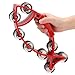 Hand Tambourine Bell Hand Drum Bell Fish Shaped Double Row Tambourines Musical Rhythm Instrument without Burrs for Children(red)