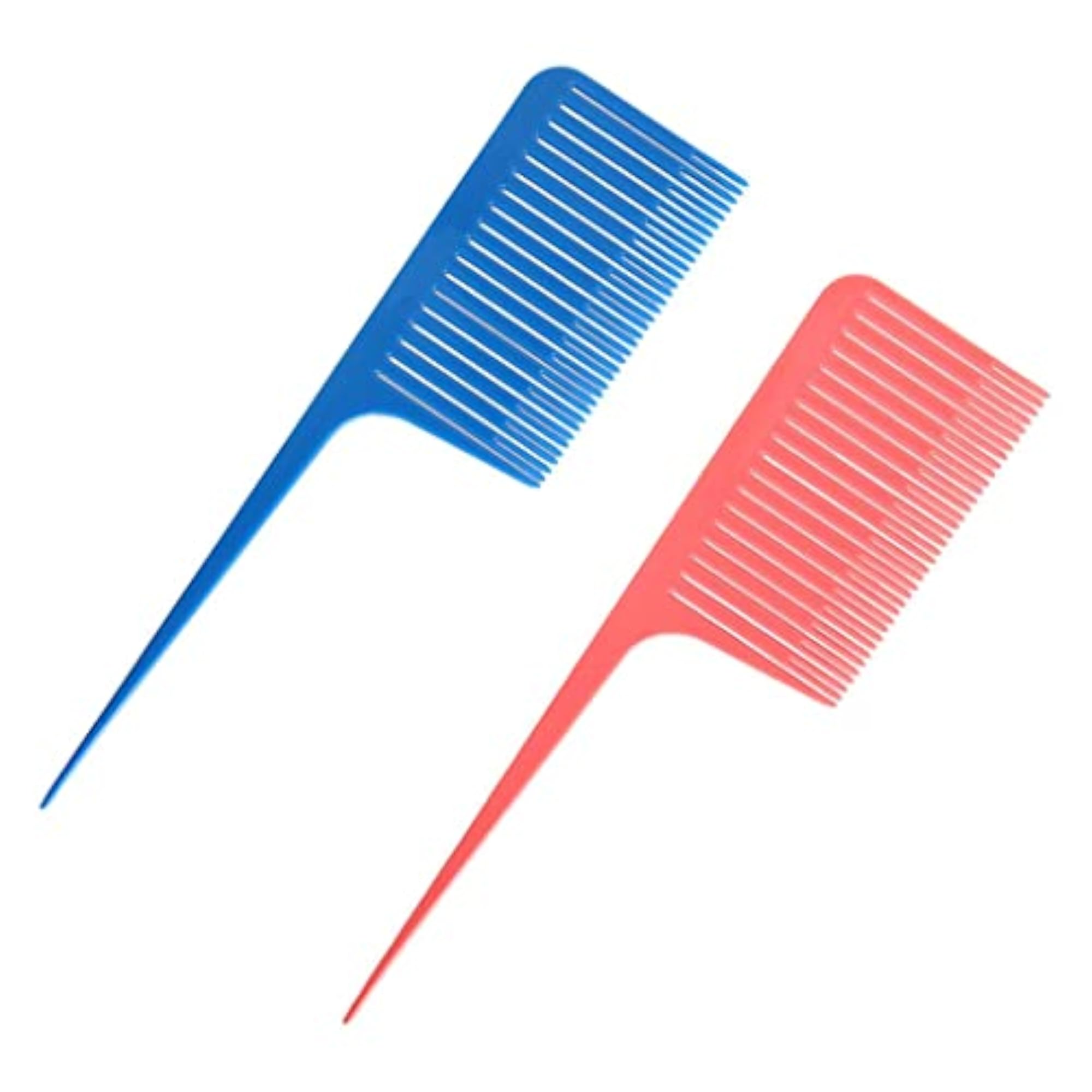 Professional Weaving Highlighting Foiling Hair Coloring Combs Pink & Blue