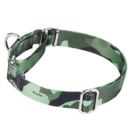 Hyhug Diseño, Martingale Klassische Halsbänder, Anti-Flucht Hundehalsband. Komfortabel Verstellbar, Verschleißfeste, Haltbare,Hunde-ID-Tag-Montageloch. (Pequeño, Cuadros Rojos) (Pequeño S, Camuflaje)