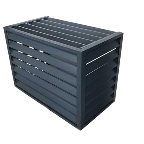 Cache climatiseur extérieur alu gris foncé L110xW60xH80cm