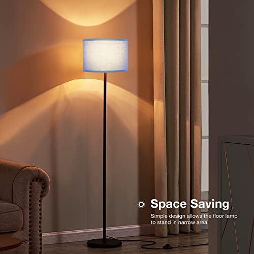 Ambimall Floor Lamp For Living Room, Modern Blue Floor Lamp With Shade, Tall Lamps For Living Room, Bedroom, Office, Dining Room(Blue Lampshade Without Bulb) #TOP5