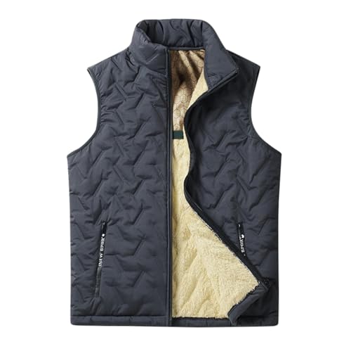 Gilet en polaire pour homme sans manches matelassé avec doublure chaude