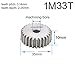 1 Mod 33T Steel Pinion Gear Spur Motor Gear Pitch 3.14mm Thickness 10mm Outer Dia 35mm(1 Mod 33T)