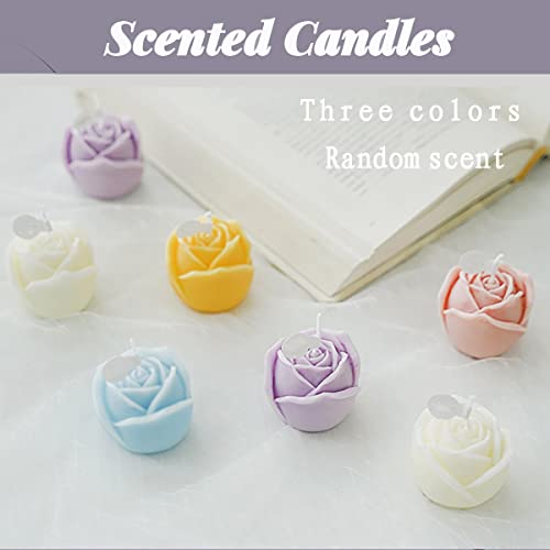 1 Pcs Rose Shape Aromatherapy Candle,Scented Candles Essential Oils Stress Relief,Holiday Candles Gift For Friends,Aromatherapy Candles For Home Decor(Pink) #TOP5