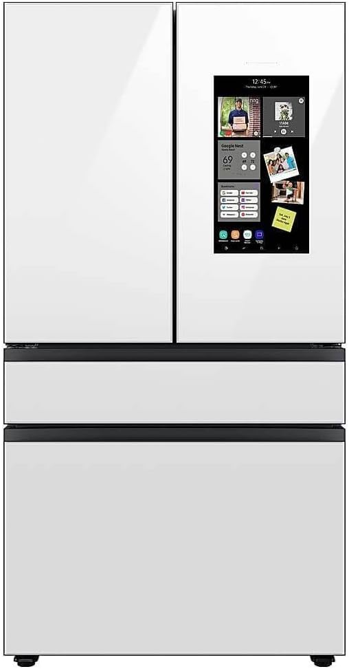 SAMSUNG RF23BB890012 23 Cu. Ft. White Glass 4-Door French Door Counter Depth Smart Refrigerator