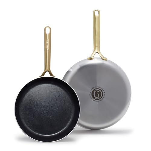 Greenpan GP5 - Juego de sartenes de acero inoxidable de 10 y 12 pulgadas