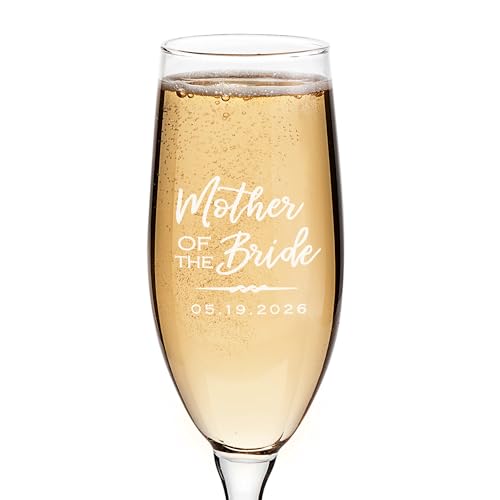 Lifetime Creations Personalized Mother of the Bride Champagne Glass 8