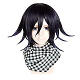 Bingooutlet Betonsa Black Purple Short Cosplay Wig Heat Resistant Synthetic Fashion Party Hair Anime Costume New