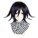Black Purple Short Cosplay Wig Heat Resistant Synthetic Fashion Party Hair Anime Costume New