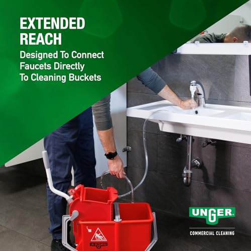 Unger Commercial Easy Adapter Hose, 6 ft, Clear/White – Convenient Faucet Attachment for Effortless Bucket Filling WH180 by UNGER - Image 4