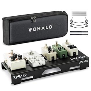 Durable guitar pedal board and case kit: Solid construction, nice black finish, and sturdy rubber feet pedalboard and case kit; pedal board size: 14.10" x 5.50" x1.20"(360MMx140MMx30MM), packed bag size: 16.50“”x6.70“”x5.50“ Portable size and easy to...