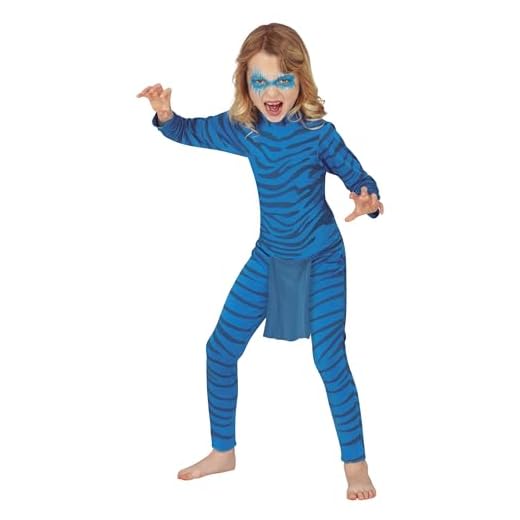 FIESTAS GUIRCA Disfraz de felino Azul para niños de 5 a 6 años