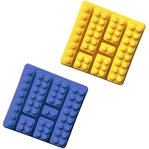 2 Pcs Building Bricks Multi Size Ice Cube Candy Moulds Chocolate Silicone Mold Candy Mould for Making Cakes Breadsmousses Jellies Chocolates Ice Cube Soap Cover