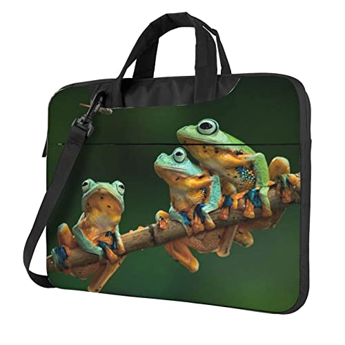 Sac ordinateur 15.6 grenouilles et libellules Debou avec poignée