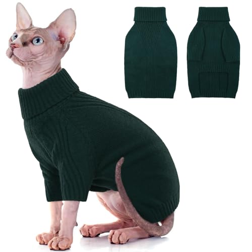 IECOii Hundepullover, Rollkragenpullover für Hunde, Weihnachten, warmer Pullover für kleine mittelgroße Hunde und Katzen, Sweatshirts für Hunde, Herbst und Winter für Chihuahua, Französische Bulldogge