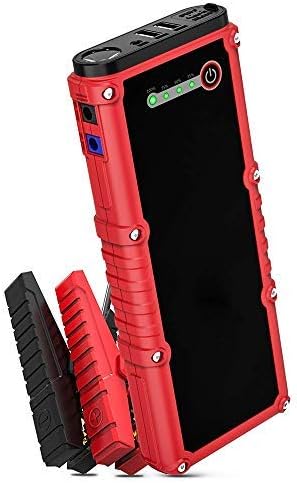 Car Jump Starter, 800A Peak 18000mAh 12V Auto Battery Booster(Up to 7.0L Gas or 4.5L Diesel Engine) Portable Power Pack, Built-in LED Flashlight with Car Jumper Cables Heavy Duty
