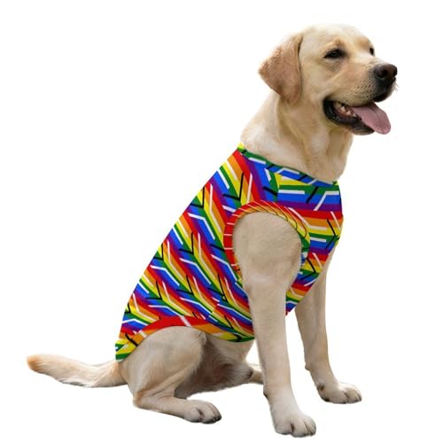 Gay Proud Flag of South Africa Cute Large Dog Shirts Cooling Vest Summer Pullover Novelty Pet Clothes