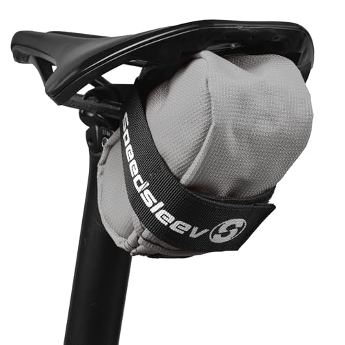 Image of SpeedSleev Ranger Cycling Adventure Pack - Bike Saddle Bag for Road Bikes, Mountain Bikes & Gravel Bikes - Lightweight Bicycle Under Seat Bag - Bike Accessories & Tools - Waterproof Bike Bag (Grey)