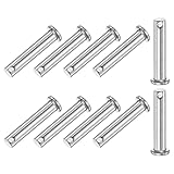 M METERXITY 10 Stück Einloch Klauenstifte, M8 x 45mm 304 Edelstahl Flachkopf Klauenstifte für mechanische Verbindungen/Lastwagen/Rasenmäher, Verbindungsstift Scharnier Wiederverwendbar