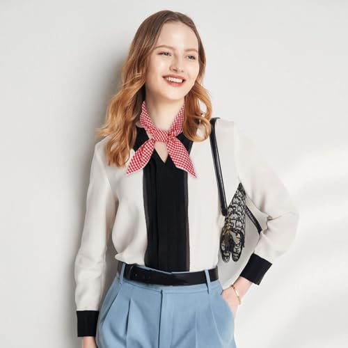 GERINLY Gingham Bandana Women Square 2 PCS Scarf Hair Turban Tie Cotton Head Scarf Hanky With Gift Box2