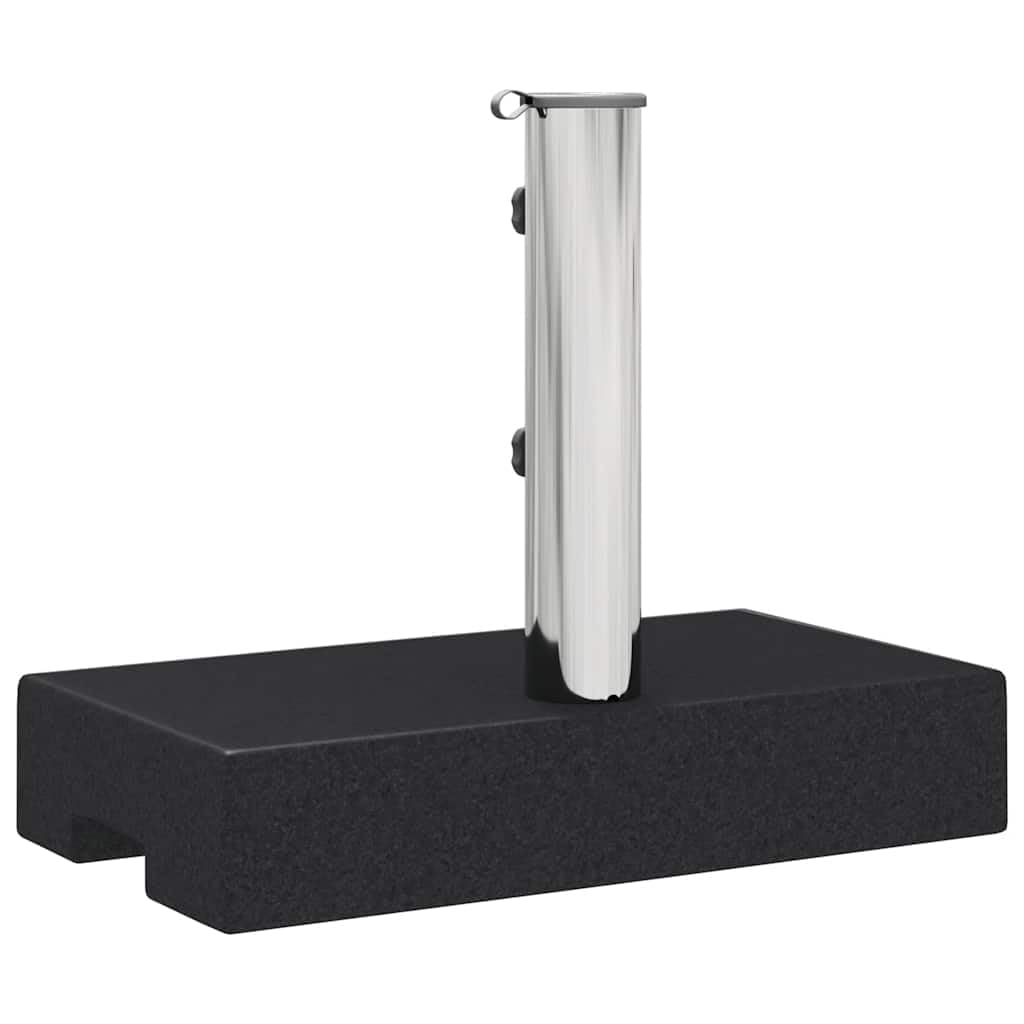 vidaXL Socle de Parasol rectangulaire Granite 25 kg Noir