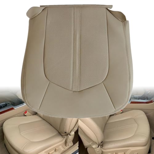 GXARTS Tan Driver Side Bottom Replacement Perforated Leather Seat Cover Compatible with Cadillac CTS 2008 2009 2010 2011 2012 2013