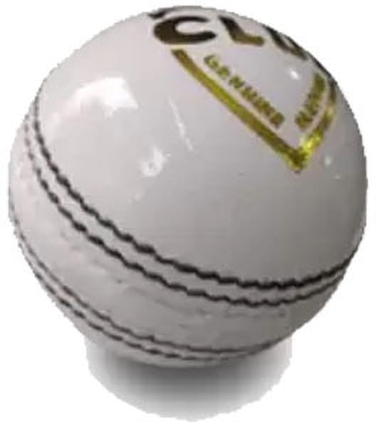 UP15 Hand Stitched Two Piece Cricket Leather Ball Combo Pack of 2 White Standard Size Durable Match Practice Cricket Ball for Training & Matches - Image 2