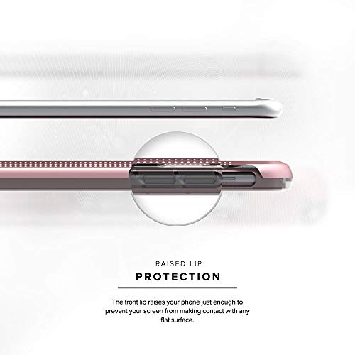 Iphone 8 Case / Iphone 7 Case, Zizo [Ion Series] With Free [Iphone 8 Screen Protector] Transparent Clear [Military Grade Drop Tested] Rose Gold/Clear #TOP5