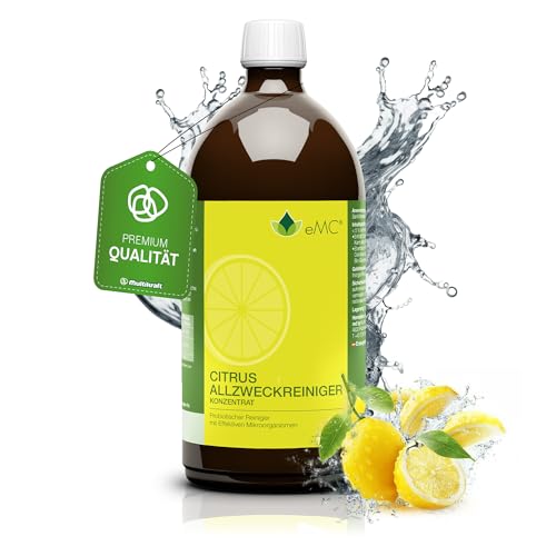 eMC Allzweckreiniger Citrus - umweltfreundliche Wahl für hygienische Sauberkeit & erfrischende Zitrusduft-Erlebnisse in allen Räumen - mit probiotischen Mikroorganismen, 1 Liter
