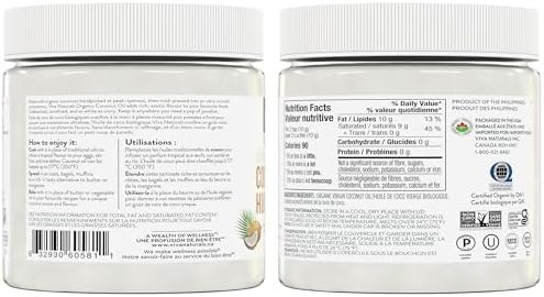Viva Naturals Organic Virgin Coconut Oil,16 fl oz (473 mL) – Coconut Oil for Hair, Skin, Cooking & Baking – Cold-Pressed, Unrefined & Non-GMO – Keto & Paleo Certified – BPA-Free Jar — view 7