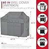 Unicook 60 BBQ Cover, Special Anti-Fade & UV Resistant Outdoor BBQ Cover, Compatible for Weber Char Broil Outback Barbecues, Black (152 x 58 x 107 cm