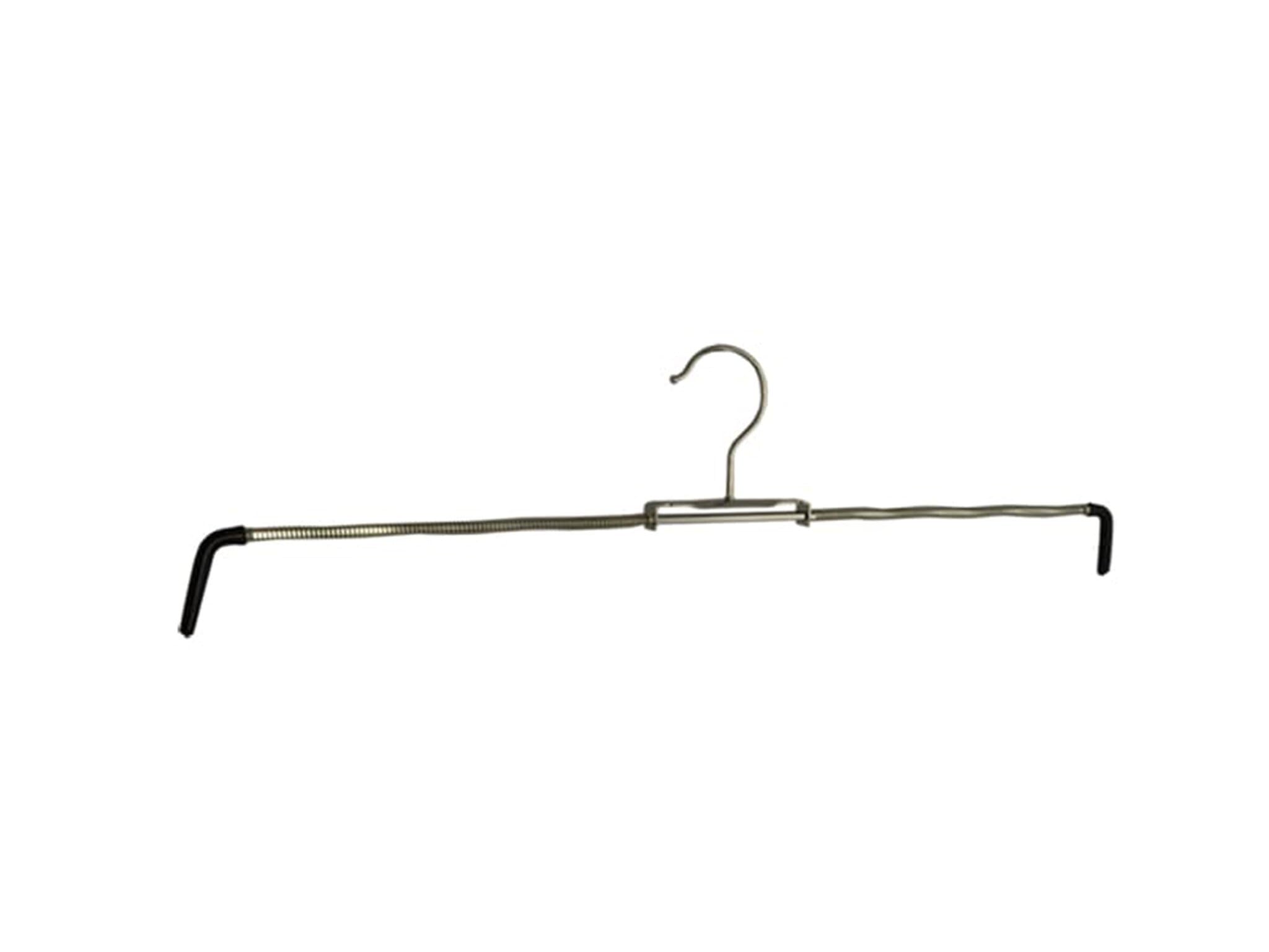 Kleiderbügel, Rockspanner, Hosenspanner, 10er Set, Metall, Verchromt, Schwarz, Anti-Rutsch Beschichtung, Rock, Hose, 360° Drehbarer Haken, 26-52 cm (8112_00/10)