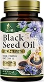 Black Cumin Seed Oil Capsules 1000mg per Serving - Premium Nigella Sativa Blackseed, Pure Natural Black Cumin Oil & Antioxidant for Skin & Immune Support - Bottled in USA Supplement - 60 Softgels