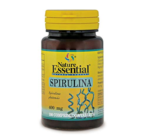Nature Essential | Espirulina 400 Mg | 100 Comprimidos | Fuente De Vitaminas Y Minerales | Propiedades Antiinflamatorias Y Antioxidantes | Vitaminas C-D-K Y Del Grupo B