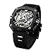 Ciga Design X051-BS01-W5B Men's Automatic Watch Series X Eye of Hours BK x Silver Bio Ceramic Genuine Product Black, Silver