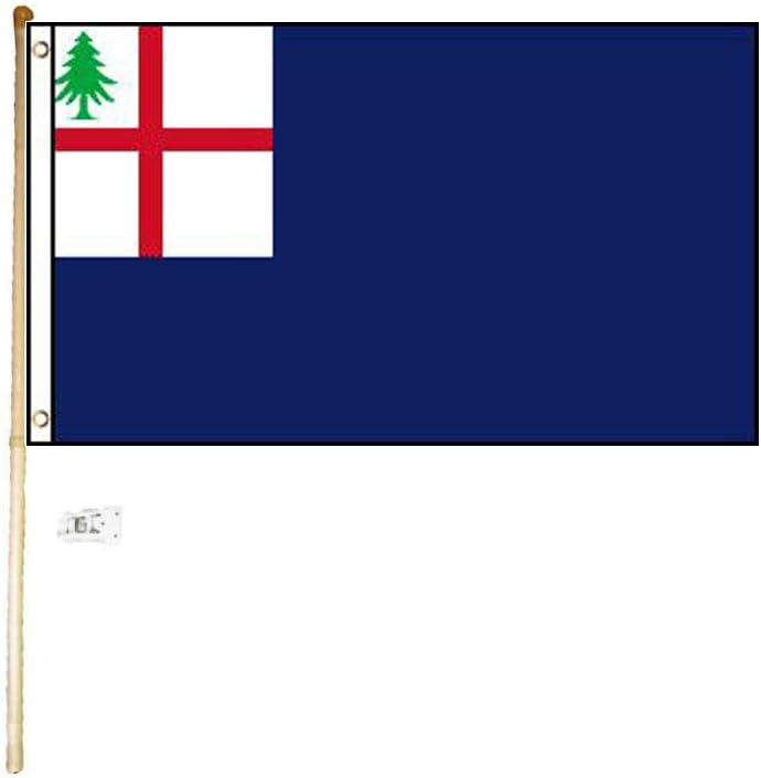 3x5 3'x5' Bunker Hill Historical Polyester Flag with 5' (Foot) Flag Pole Kit with Wall Mount Bracket & Screws (Imported)